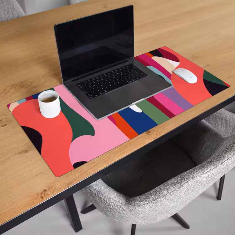 Bureau onderlegger - Kleurvakken - Recht - Rond - Abstract — 2