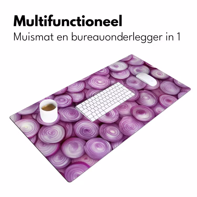 Bureau onderlegger - Paars - Uien - Close up — 6