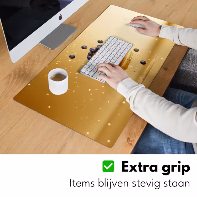 Bureau onderlegger - Pannenkoeken - Eten - Honing - Geel — 5