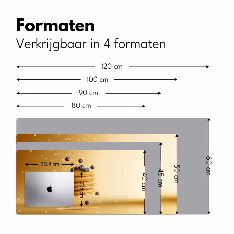 Bureau onderlegger - Pannenkoeken - Eten - Honing - Geel — 7