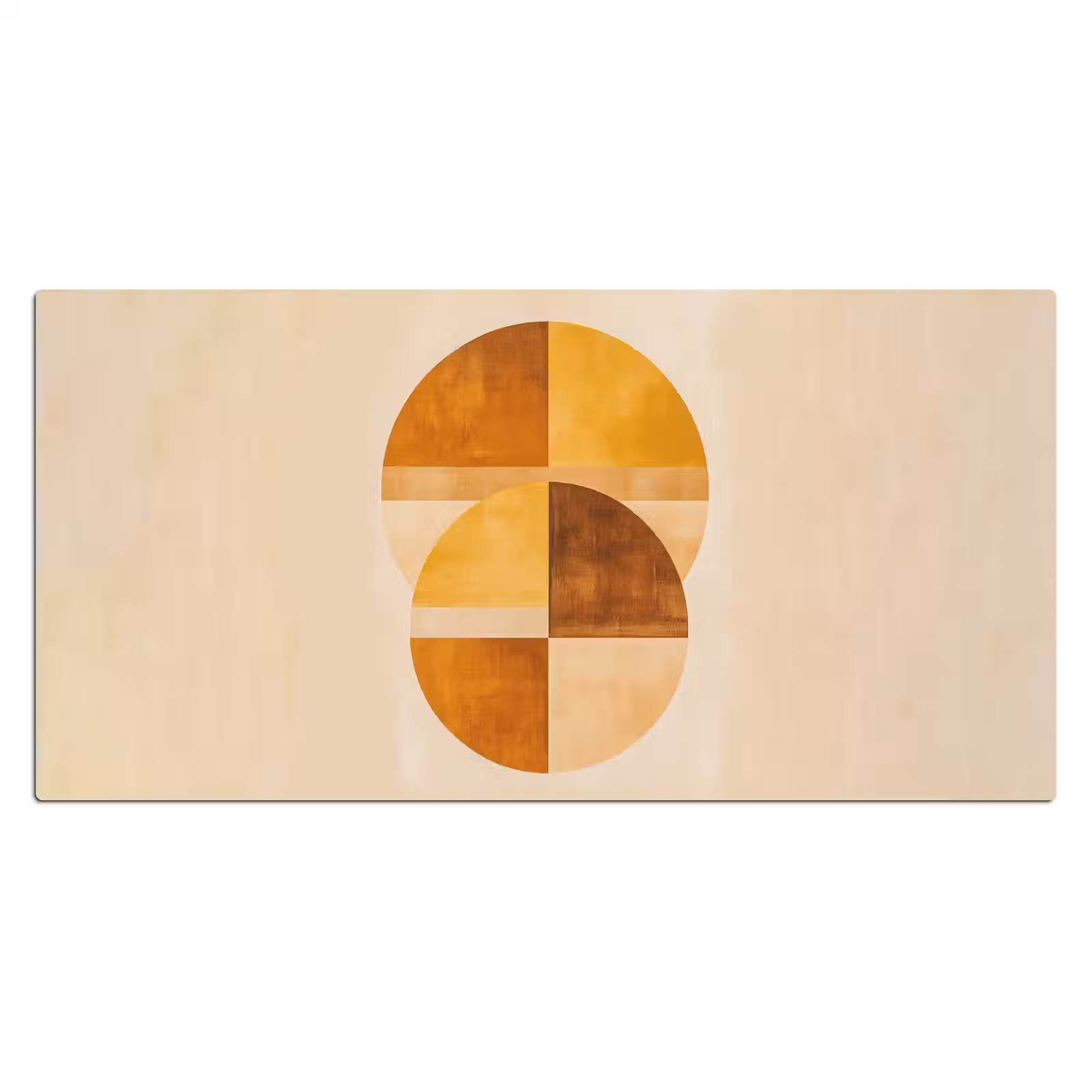 Bureau onderlegger - Cirkels - Geel - Minimalistisch — 1