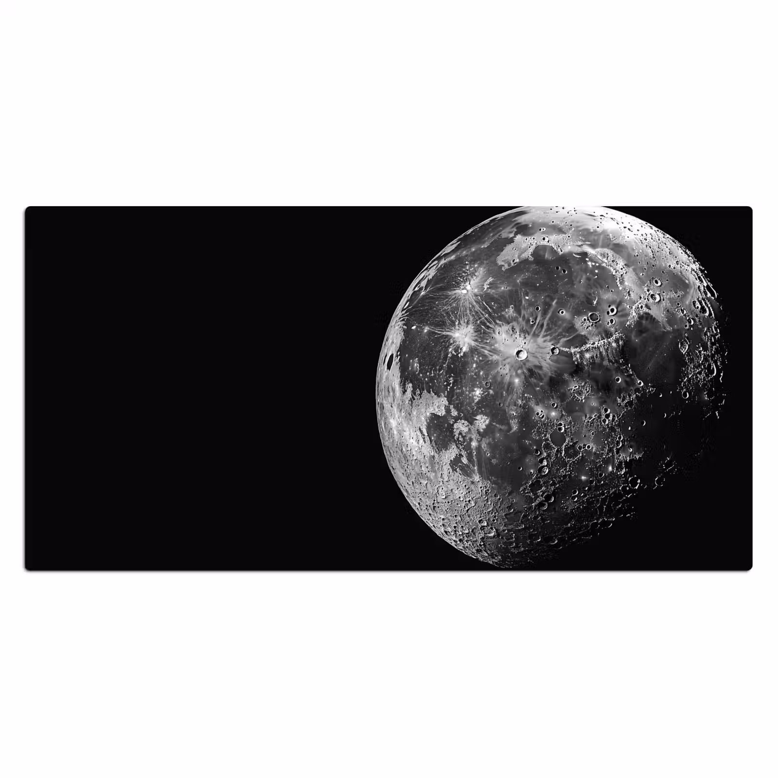 Bureau onderlegger - Close-up - Maan - Wit - Textuur — 1