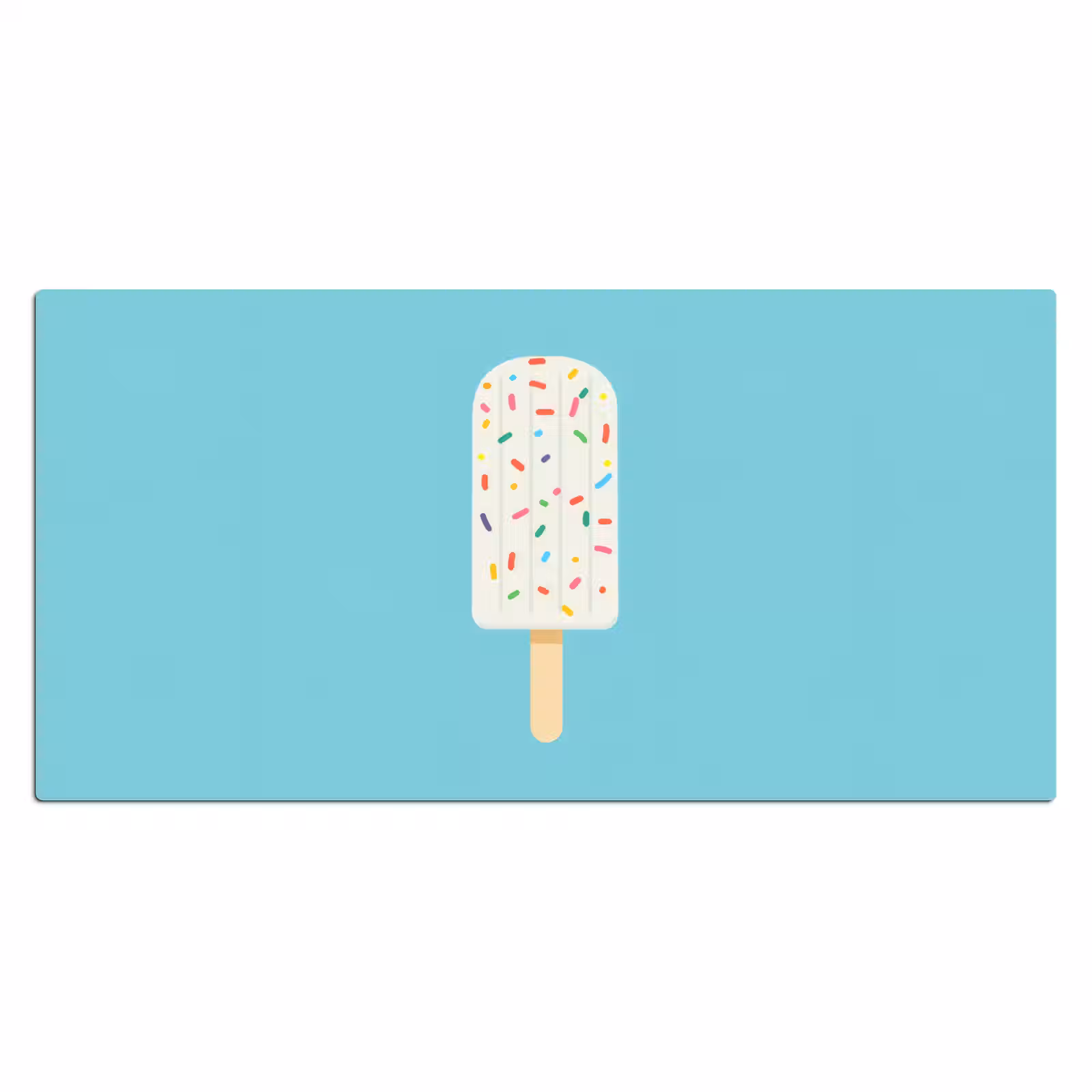 Bureau onderlegger - Ijsje - Stokje - Sprinkles - Lichtblauw — 1