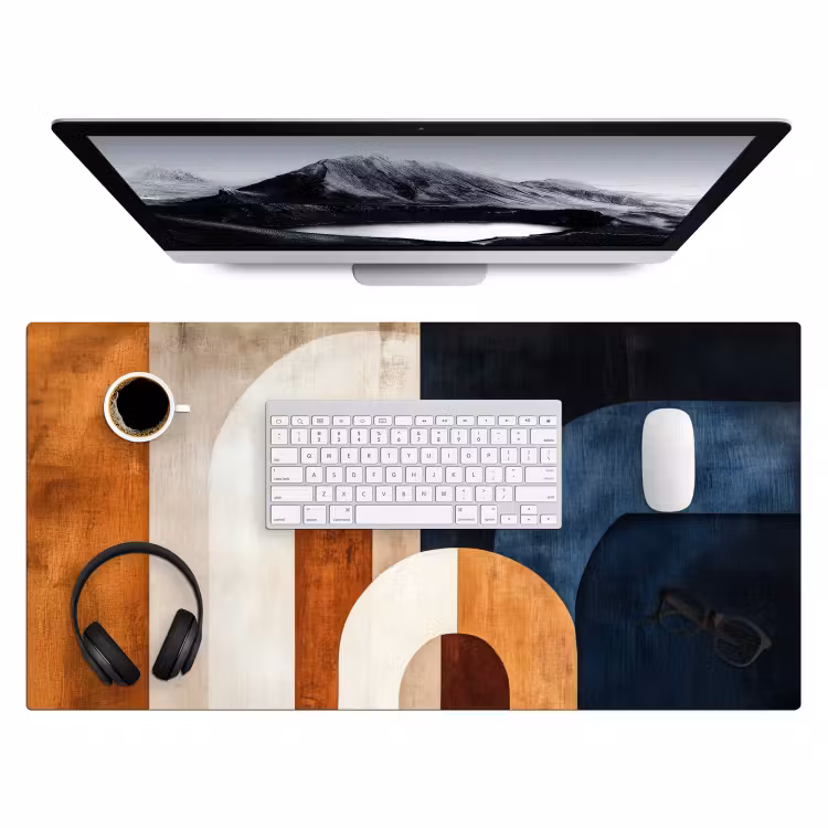 Bureau onderlegger - Abstract - Vormen - Donkerblauw — 3