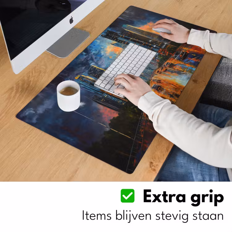 Bureau onderlegger - Auto - Skyline - Zon - Blauw — 5