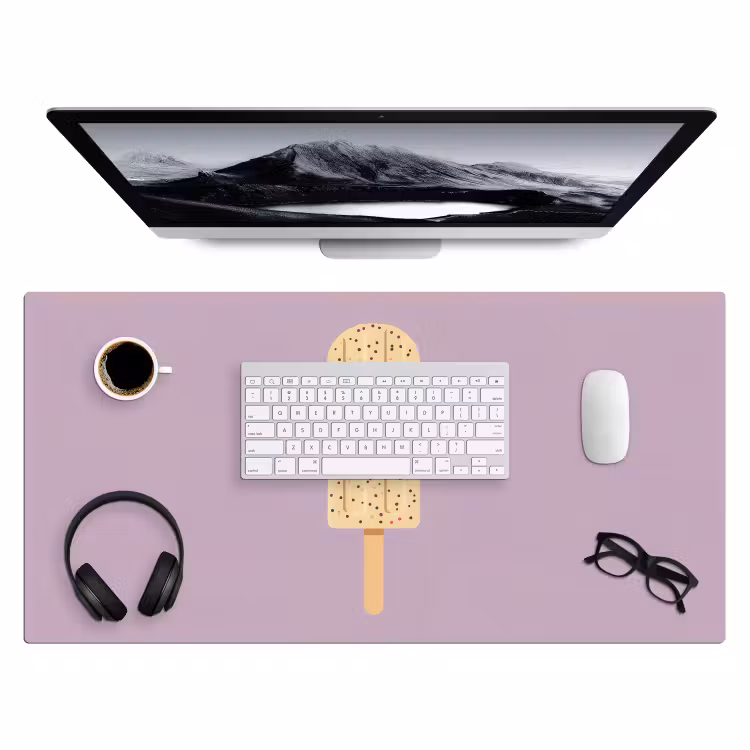 Bureau onderlegger - Beige - Ijsje - Spikkels — 3