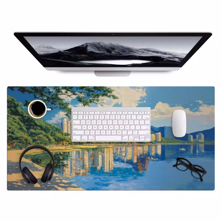 Bureau onderlegger - Berg - Skyline - Strand - Water — 3