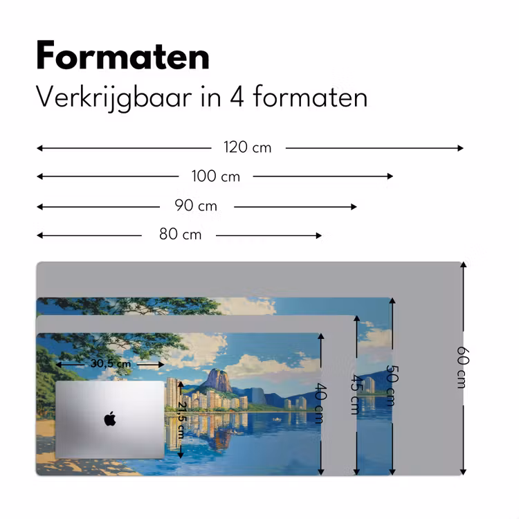 Bureau onderlegger - Berg - Skyline - Strand - Water — 7