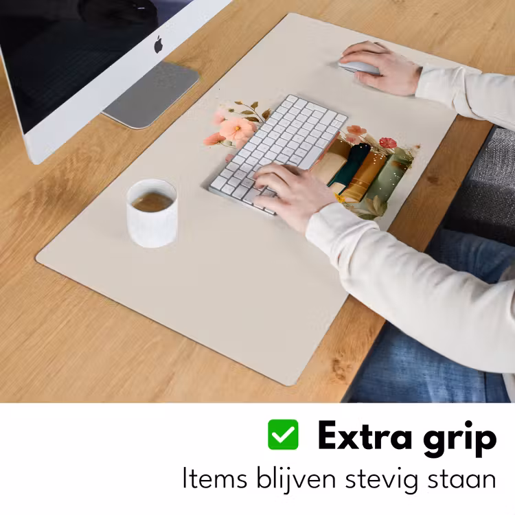 Bureau onderlegger - Boeken - Stapel - Bloemen - Kleurrijk — 5