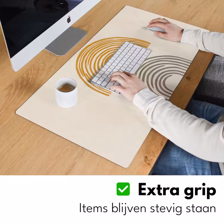 Bureau onderlegger - Bogen - Lijnen - Oranje - Minimalistisch — 5
