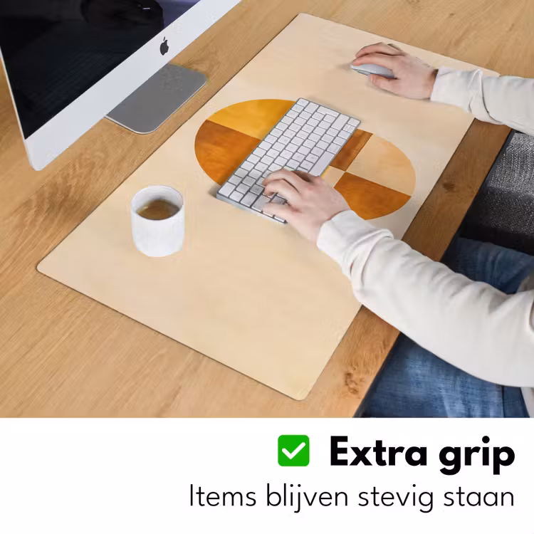 Bureau onderlegger - Cirkels - Geel - Minimalistisch — 5