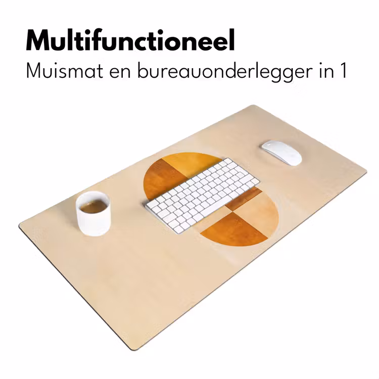 Bureau onderlegger - Cirkels - Geel - Minimalistisch — 6