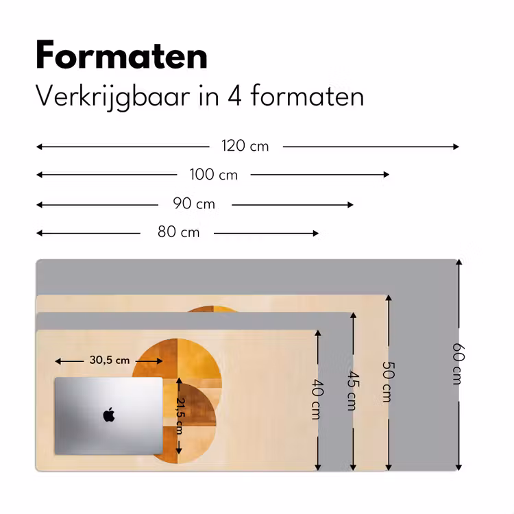 Bureau onderlegger - Cirkels - Geel - Minimalistisch — 7