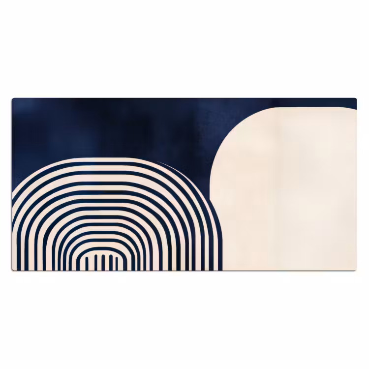 Bureau onderlegger - Donkerblauw - Abstract - Lijnen — 1