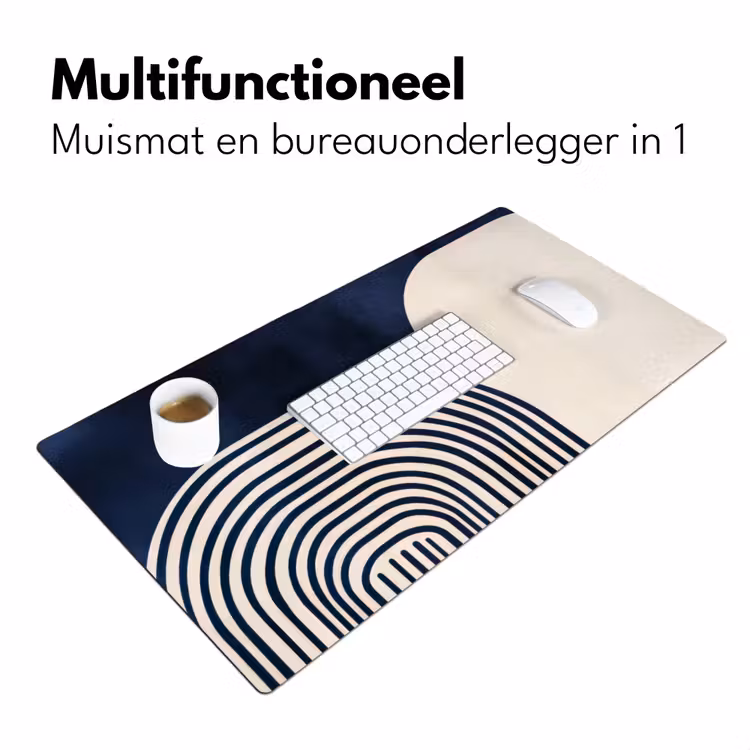 Bureau onderlegger - Donkerblauw - Abstract - Lijnen — 6