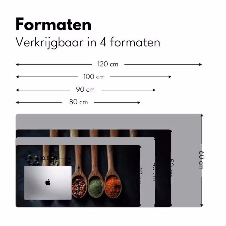 Bureau onderlegger - Houten - Lepels - Specerijen - Kruiden — 7