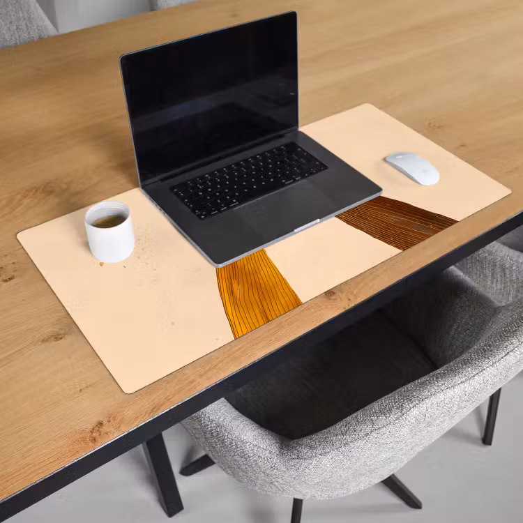 Bureau onderlegger - Illustratie - Mokken - Proosten - Bruin — 2