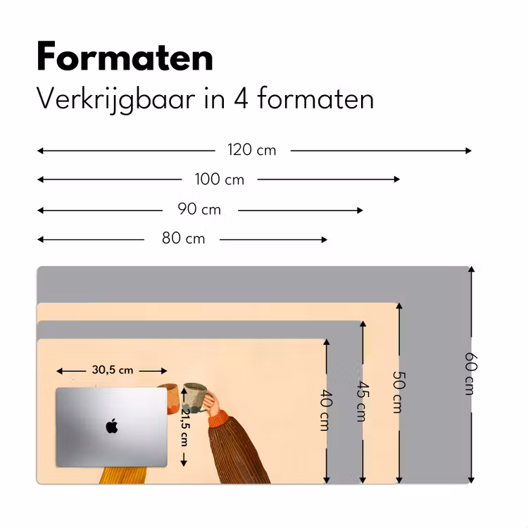 Bureau onderlegger - Illustratie - Mokken - Proosten - Bruin — 7