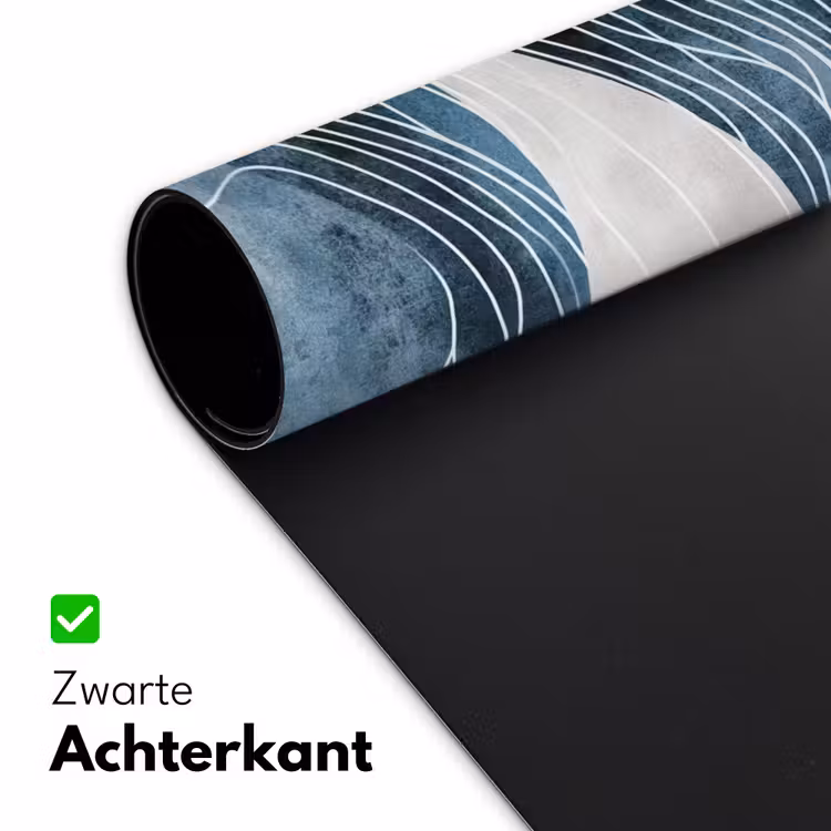 Bureau onderlegger - Lijnen - Golven - Abstract - Blauw — 4