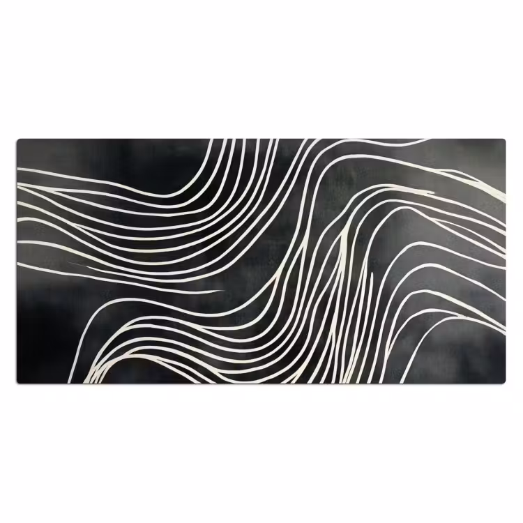 Bureau onderlegger - Lijnen - Patroon - Abstract - Wit — 1