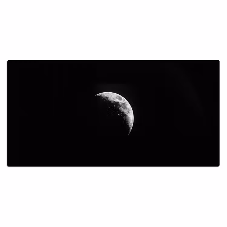 Bureau onderlegger - Maan - Hemel - Zwart - Schaduw — 1