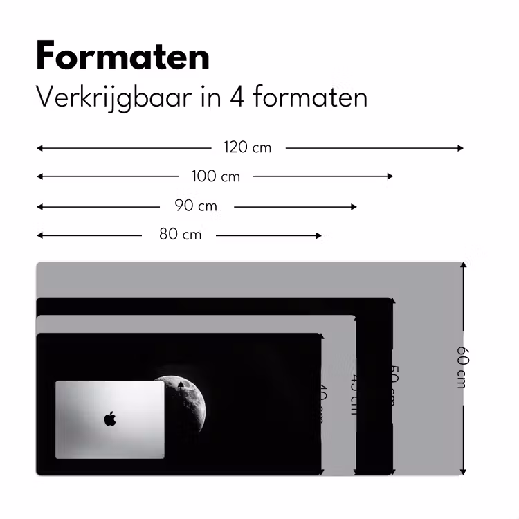 Bureau onderlegger - Maan - Hemel - Zwart - Schaduw — 7