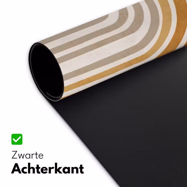 Bureau onderlegger - Minimalistisch - Boog - Lijnen - Beige — 4