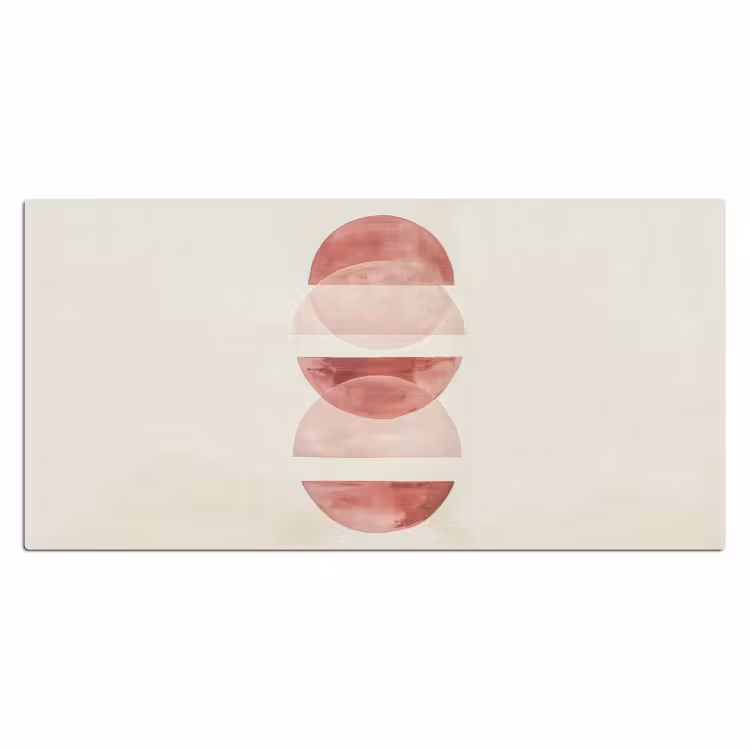 Bureau onderlegger - Minimalistisch - Cirkels - Roze — 1