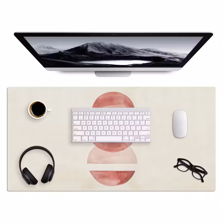 Bureau onderlegger - Minimalistisch - Cirkels - Roze — 3
