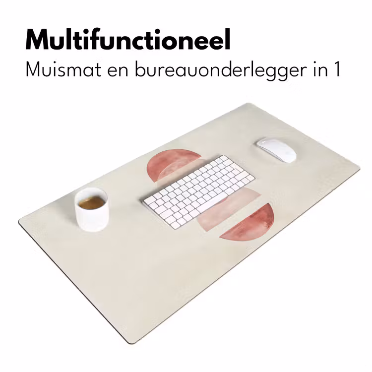 Bureau onderlegger - Minimalistisch - Cirkels - Roze — 6