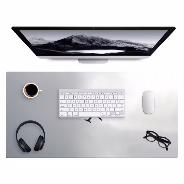 Bureau onderlegger - Minimalistisch - Silhouet - Zwart - Vliegtuig — 3