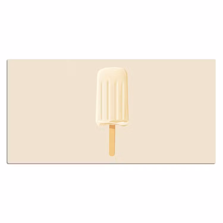 Bureau onderlegger - Minimalistisch - Waterijsje - Stokje - Beige — 1