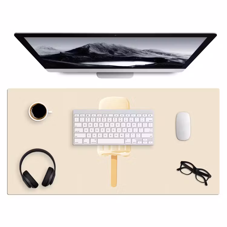 Bureau onderlegger - Minimalistisch - Waterijsje - Stokje - Beige — 3