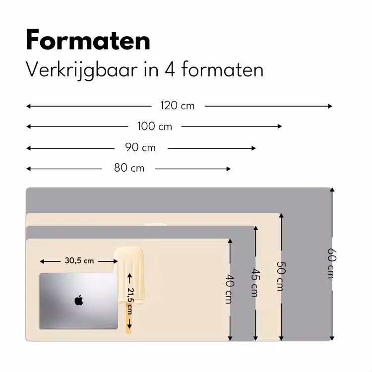 Bureau onderlegger - Minimalistisch - Waterijsje - Stokje - Beige — 7