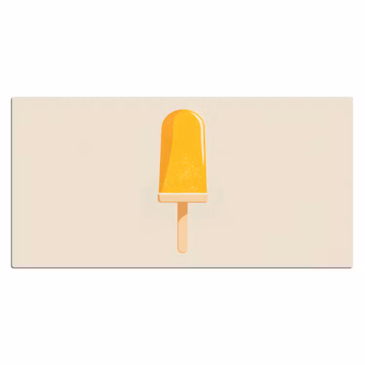 Bureau onderlegger - Oranje - Stokje - Waterijsje — 1