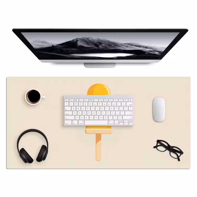 Bureau onderlegger - Oranje - Stokje - Waterijsje — 3