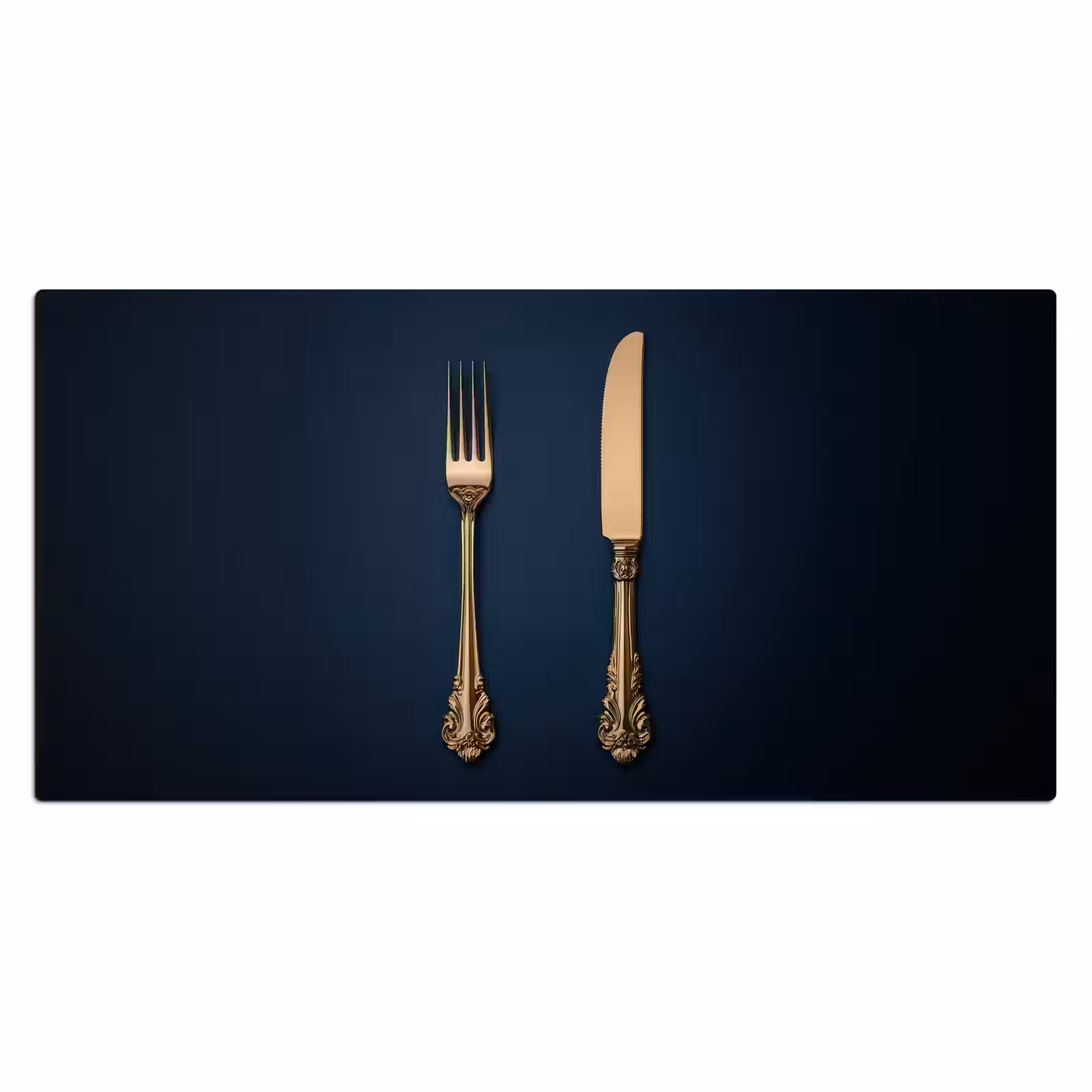 Bureau onderlegger - Bestek - Donkerblauw - Goud — 1
