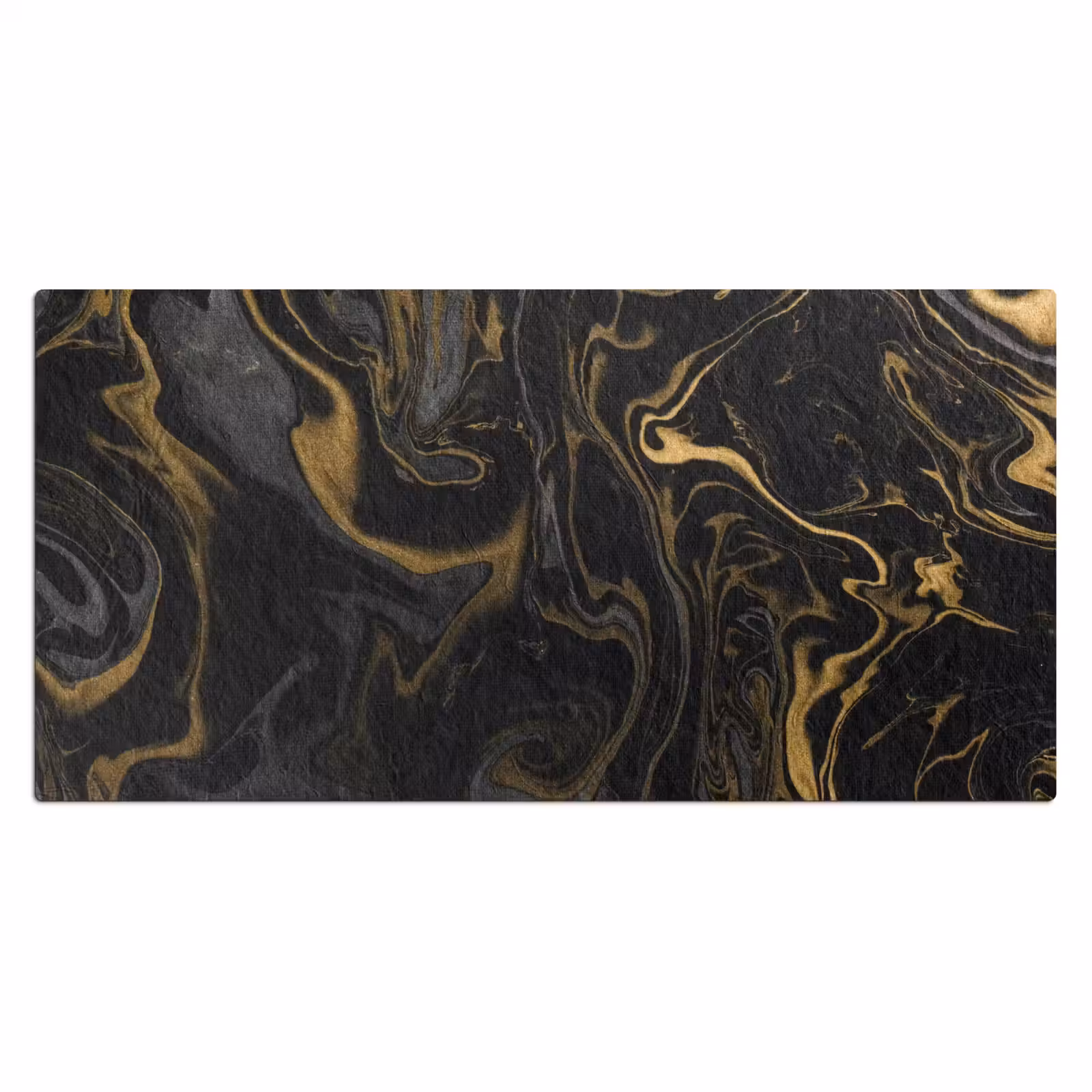 Bureau onderlegger - Marmer - Textuur - Grijs - Goud - Marmerlook - Luxe — 1