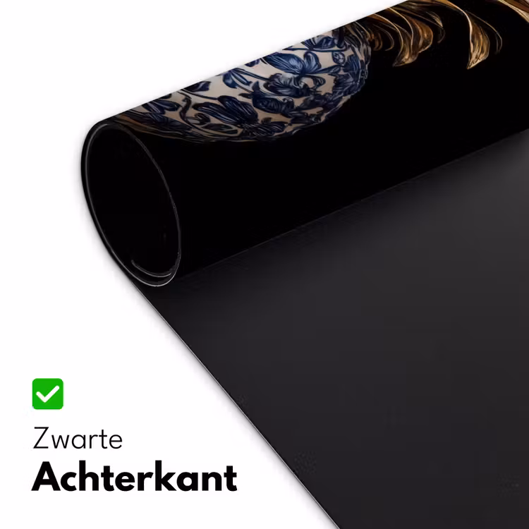 Bureau onderlegger - Ananas - Bloemen patroon - Goud - Delftsblauw — 4