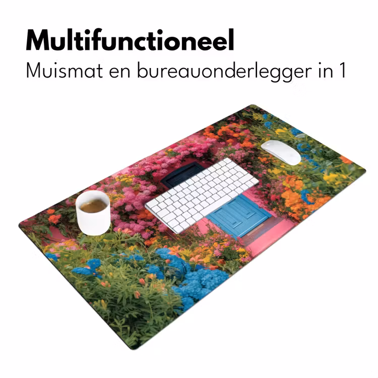 Bureau onderlegger - Bloemen - Deur - Roze — 6