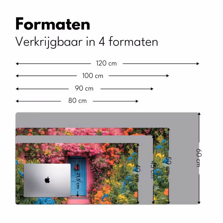 Bureau onderlegger - Bloemen - Deur - Roze — 7