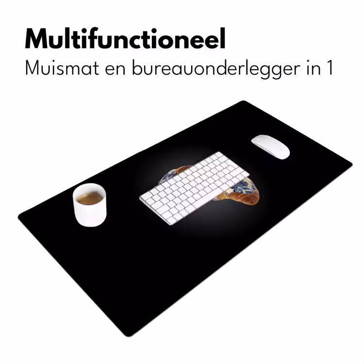 Bureau onderlegger - Croissant - Bloemenpatroon - Delftsblauw — 6