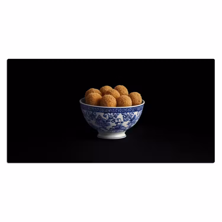 Bureau onderlegger - Delfts blauw - Bitterballen - Holland - Schaal — 1