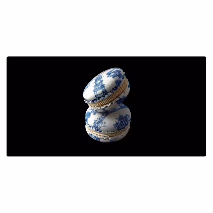 Bureau onderlegger - Eten - Macarons - Delfts blauw - Koekjes — 1