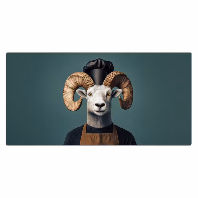 Bureau onderlegger - Geit - Hoorns - Kokskleding — 1