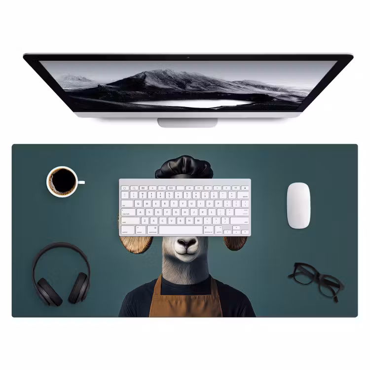 Bureau onderlegger - Geit - Hoorns - Kokskleding — 3