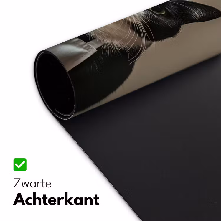 Bureau onderlegger - Kat - Kokskleding - Zwart - Wit — 4