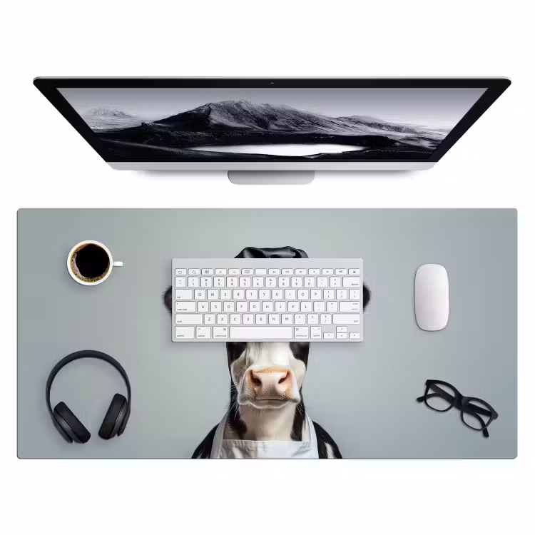 Bureau onderlegger - Koe - Zwart - Wit - Kok — 3