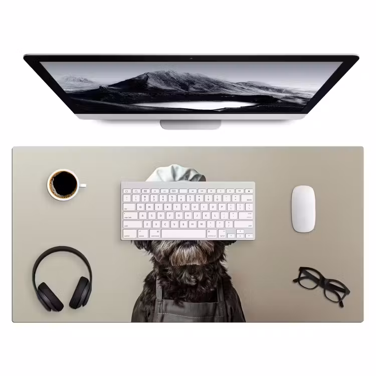 Bureau onderlegger - Kokskleding - Zwart - Hondje — 3