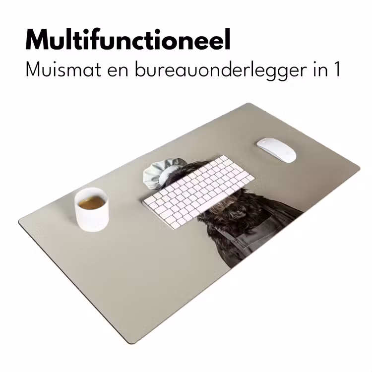 Bureau onderlegger - Kokskleding - Zwart - Hondje — 6